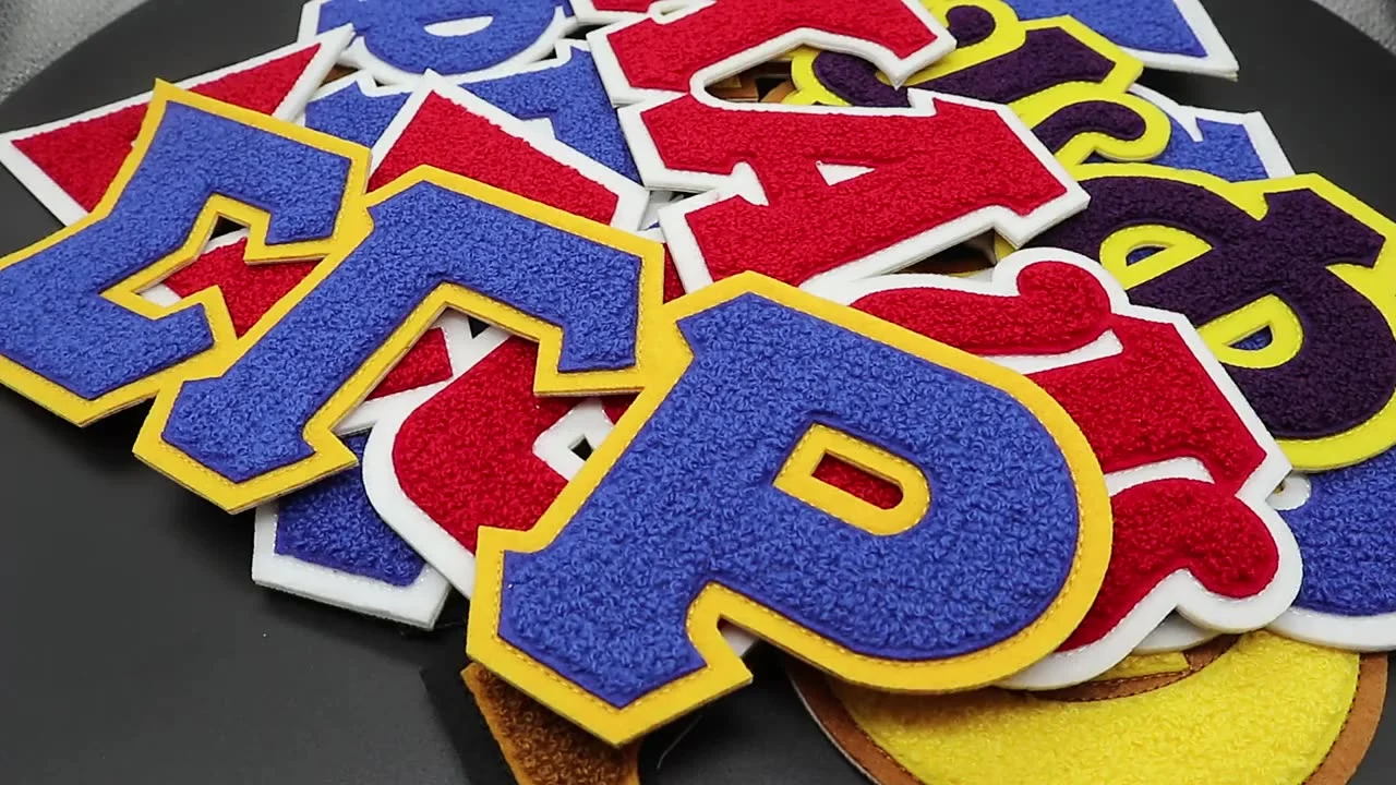 Letter Patches Stick On Chenille Patches, Varsity Letter Patches Iron On,  Letterman Jacket Patches, Chenille Letters self Adhesive - 3 Sets of 26